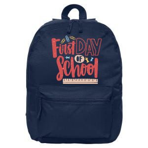 First Day Of School Cute Education 16 in Basic Backpack