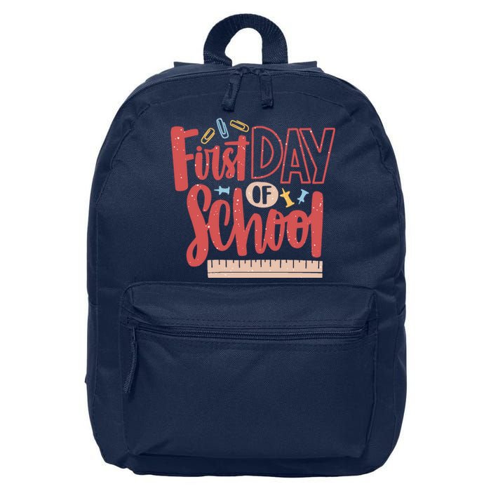 First Day Of School Cute Education 16 in Basic Backpack