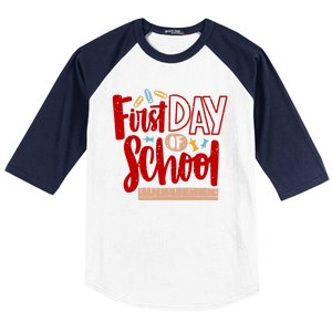 First Day Of School Cute Education Baseball Sleeve Shirt