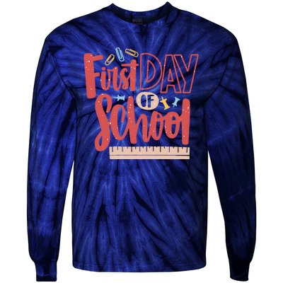 First Day Of School Cute Education Tie-Dye Long Sleeve Shirt