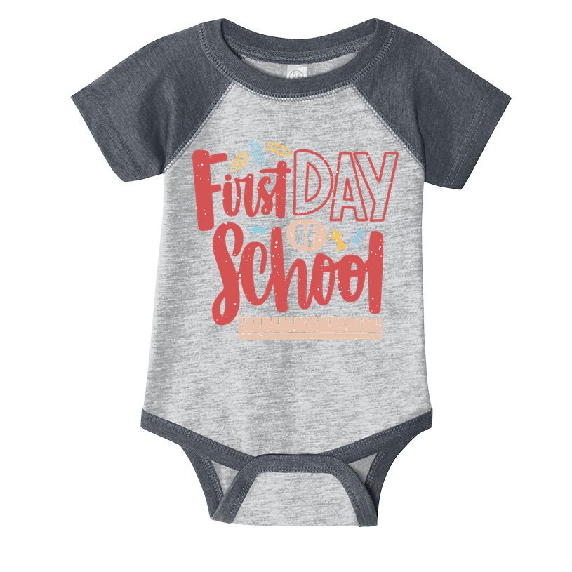 First Day Of School Cute Education Infant Baby Jersey Bodysuit