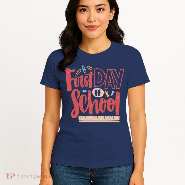 First Day Of School Cute Education Womens T-Shirt