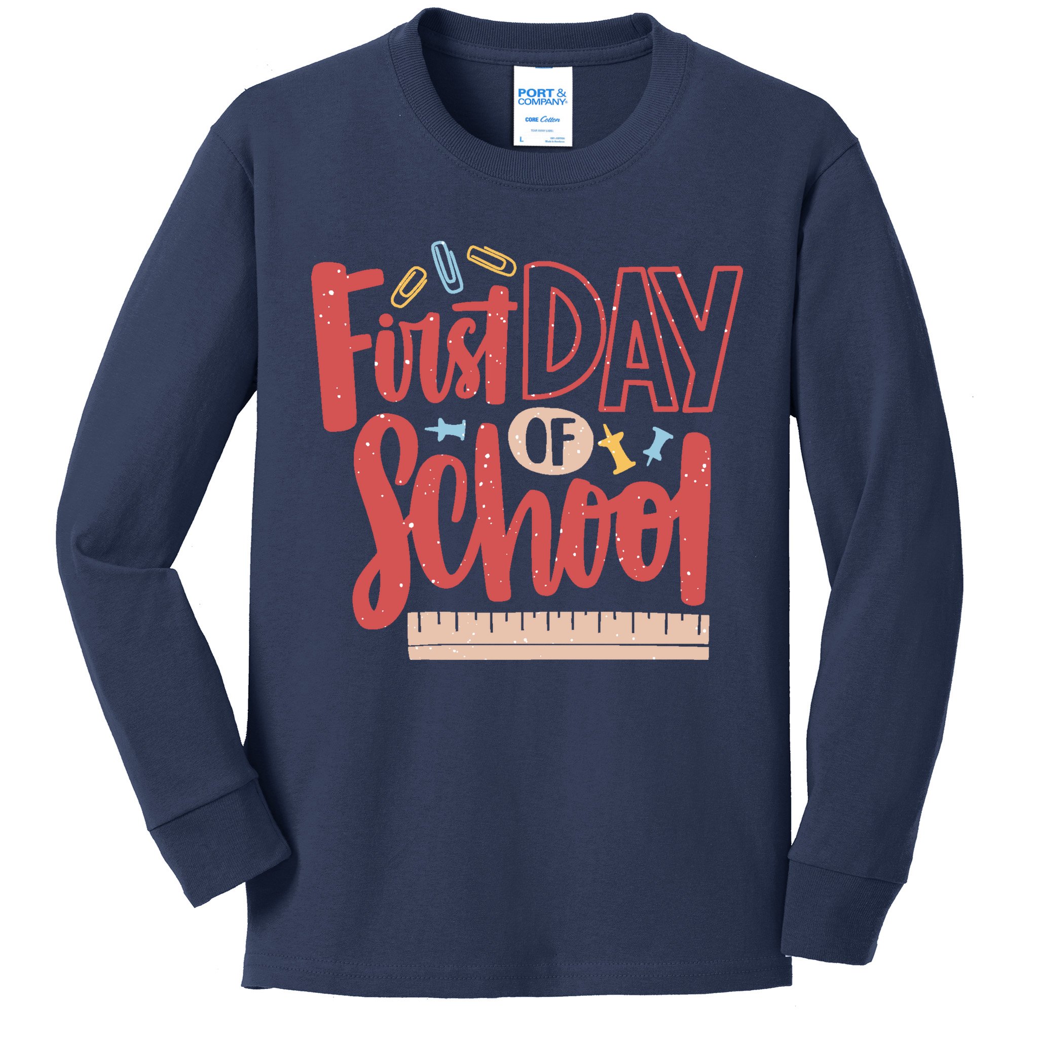 First Day Of School Cute Education Kids Long Sleeve Shirt