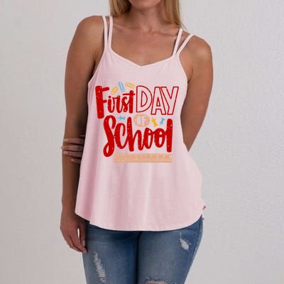 First Day Of School Cute Education Women's Strappy Tank