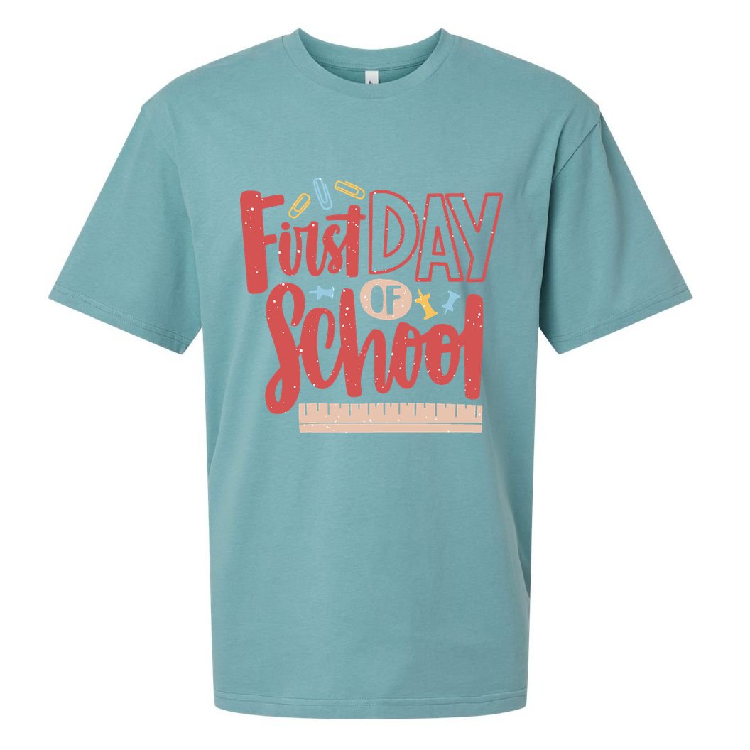 First Day Of School Cute Education Sueded Cloud Jersey T-Shirt