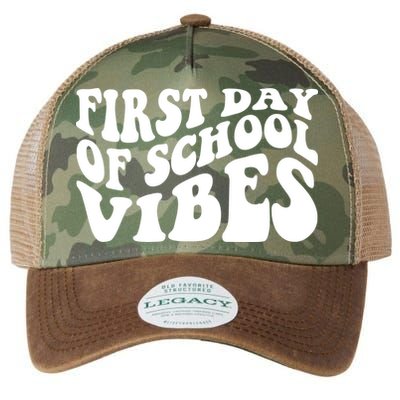 First Day Of School Vibes Retro Legacy Tie Dye Trucker Hat