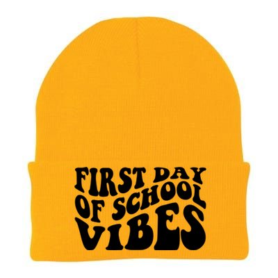 First Day Of School Vibes Retro Knit Cap Winter Beanie