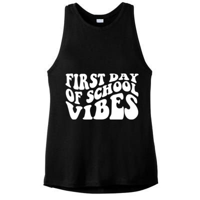 First Day Of School Vibes Retro Ladies PosiCharge Tri-Blend Wicking Tank