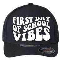 First Day Of School Vibes Retro Flexfit Unipanel Trucker Cap
