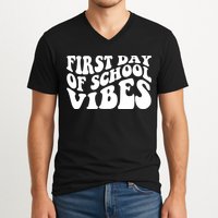 First Day Of School Vibes Retro V-Neck T-Shirt