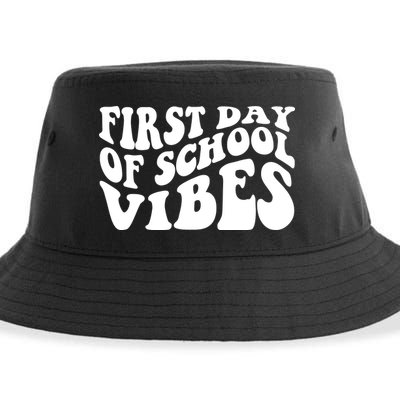 First Day Of School Vibes Retro Sustainable Bucket Hat