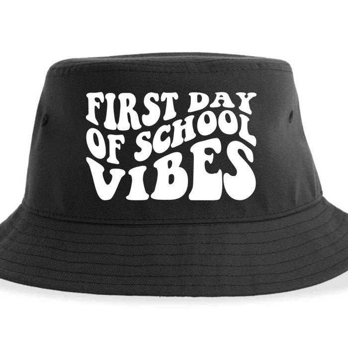 First Day Of School Vibes Retro Sustainable Bucket Hat