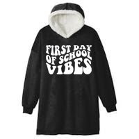 First Day Of School Vibes Retro Hooded Wearable Blanket