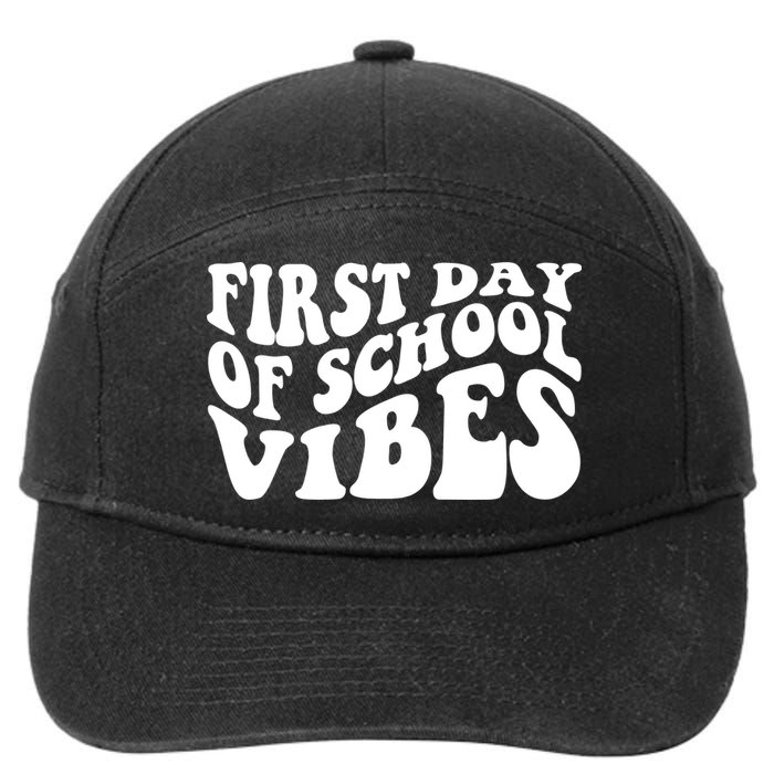 First Day Of School Vibes Retro 7-Panel Snapback Hat