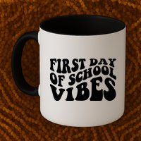 First Day Of School Vibes Retro Mug