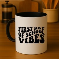 First Day Of School Vibes Retro Mug