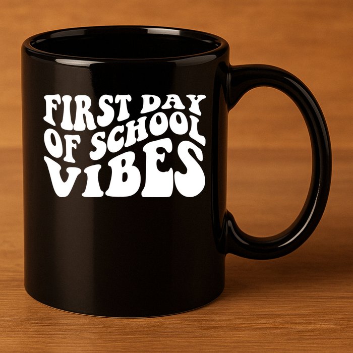 First Day Of School Vibes Retro 11oz C Handle Ceramic Mug