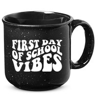 First Day Of School Vibes Retro 15oz Campfire Ceramic Mug