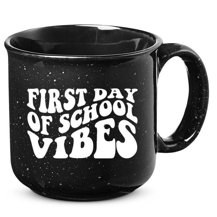 First Day Of School Vibes Retro 15oz Campfire Ceramic Mug