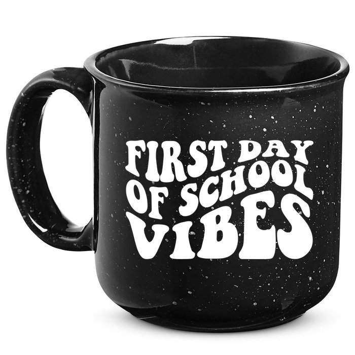 First Day Of School Vibes Retro 15oz Campfire Ceramic Mug