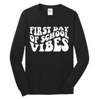 First Day Of School Vibes Retro Tall Long Sleeve T-Shirt