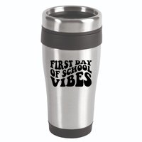First Day Of School Vibes Retro 16oz Travel Tumbler