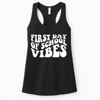 First Day Of School Vibes Retro Womens Tank Top
