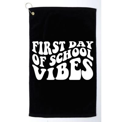 First Day Of School Vibes Retro Golf Towel