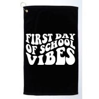 First Day Of School Vibes Retro Golf Towel