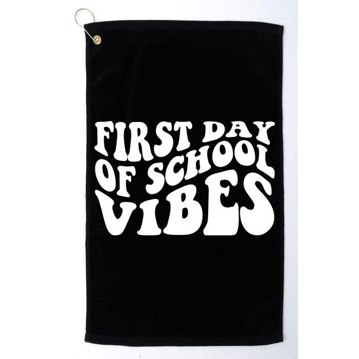 First Day Of School Vibes Retro Golf Towel