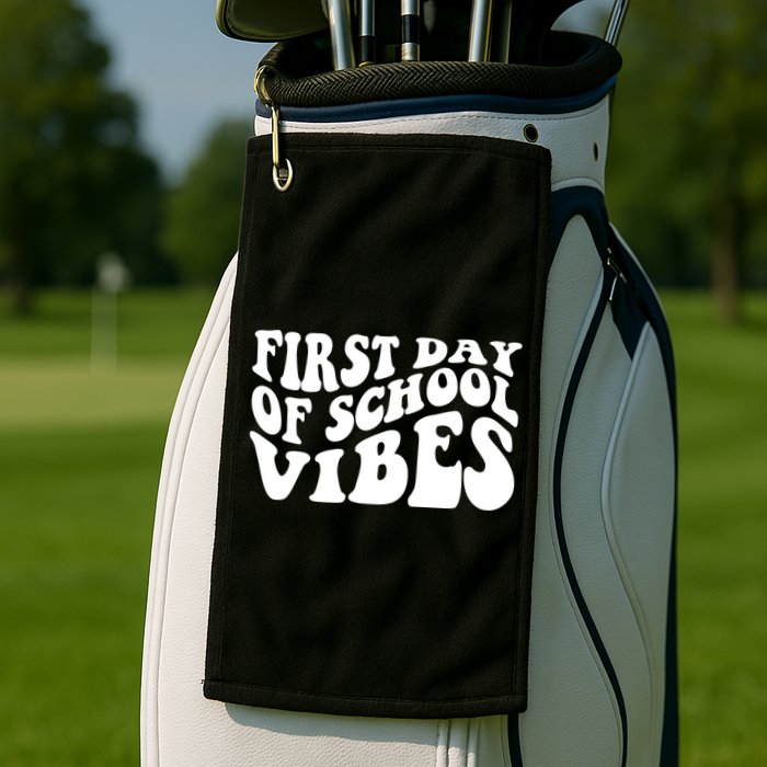 First Day Of School Vibes Retro Golf Towel