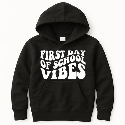 First Day Of School Vibes Retro Kids Hoodie