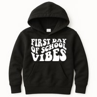 First Day Of School Vibes Retro Kids Hoodie