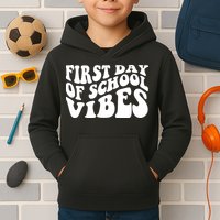 First Day Of School Vibes Retro Kids Hoodie