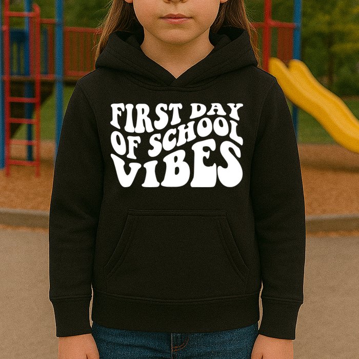 First Day Of School Vibes Retro Kids Hoodie