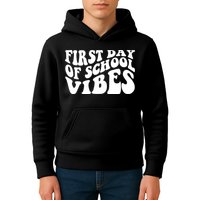 First Day Of School Vibes Retro Kids Hoodie