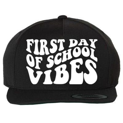 First Day Of School Vibes Retro Wool Snapback Cap