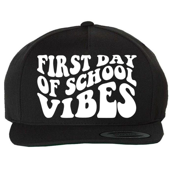 First Day Of School Vibes Retro Wool Snapback Cap