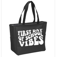 First Day Of School Vibes Retro Zip Tote Bag