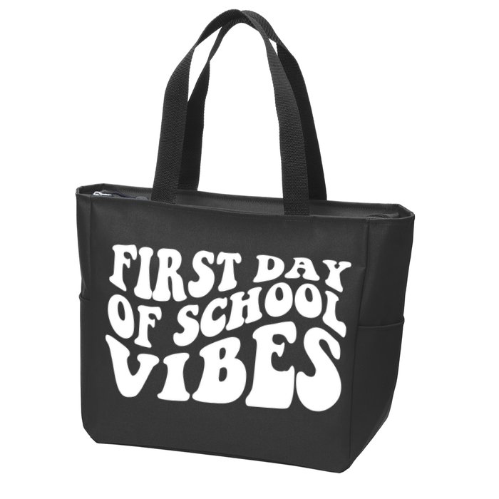 First Day Of School Vibes Retro Zip Tote Bag