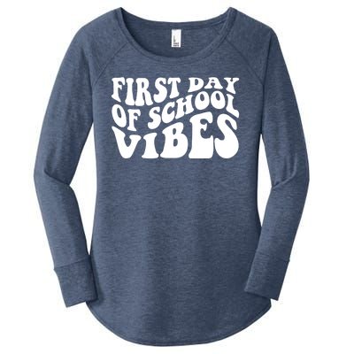 First Day Of School Vibes Retro Women's Perfect Tri Tunic Long Sleeve Shirt