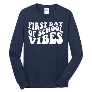 First Day Of School Vibes Retro Tall Long Sleeve T-Shirt