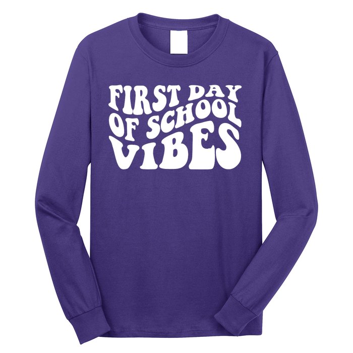 First Day Of School Vibes Retro Long Sleeve Shirt