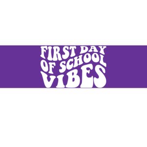 First Day Of School Vibes Retro Bumper Sticker