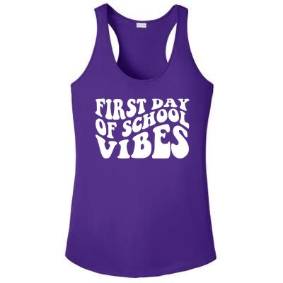 First Day Of School Vibes Retro Ladies PosiCharge Competitor Racerback Tank