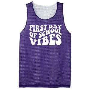 First Day Of School Vibes Retro Mesh Reversible Basketball Jersey Tank