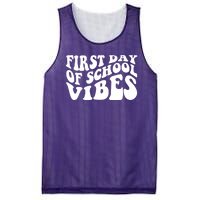 First Day Of School Vibes Retro Mesh Reversible Basketball Jersey Tank