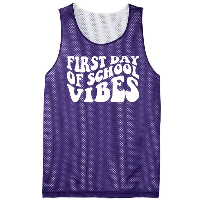 First Day Of School Vibes Retro Mesh Reversible Basketball Jersey Tank