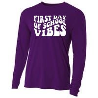 First Day Of School Vibes Retro Cooling Performance Long Sleeve Crew