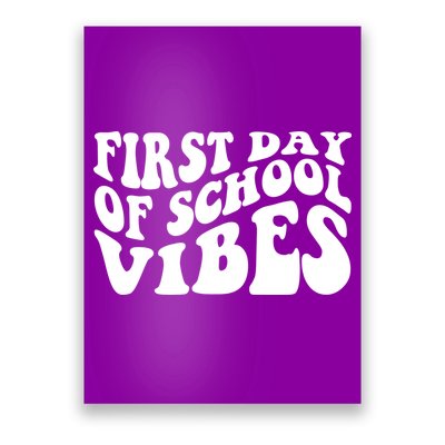 First Day Of School Vibes Retro Poster